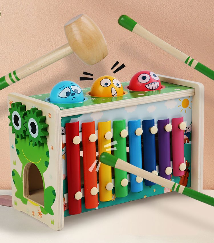 Multifunctional Pounding Toy Hamster Toy Xylophone Fishing Magnet Game Montessori Early Education - MyLittleTales