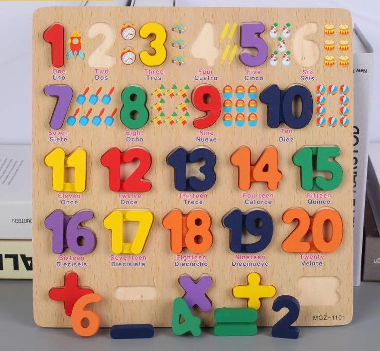 Number board with Print Board – 3D Number Board with picture print - MyLittleTales