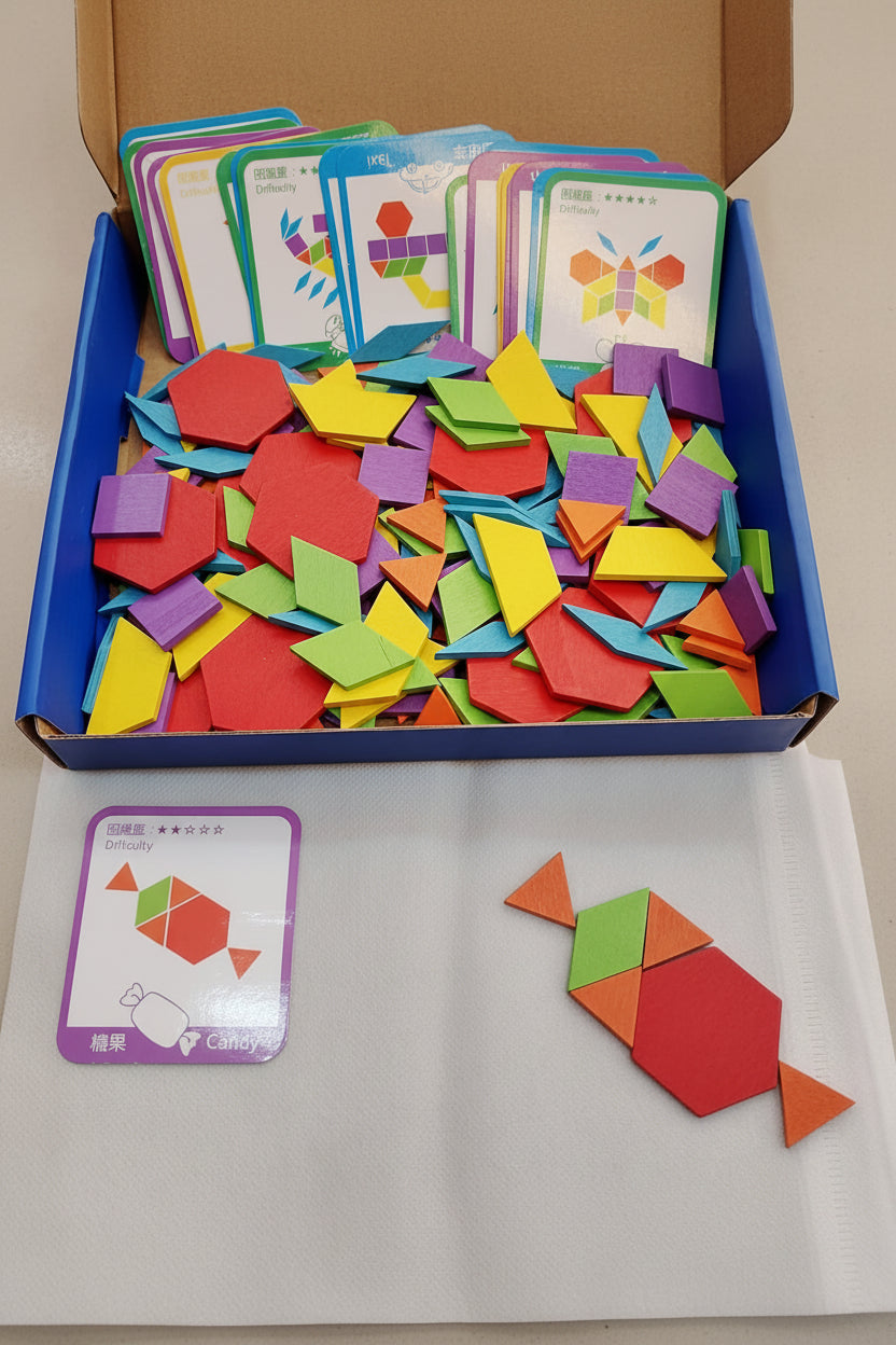 Pattern Blocks - 155 Pieces - in - it - MyLittleTales