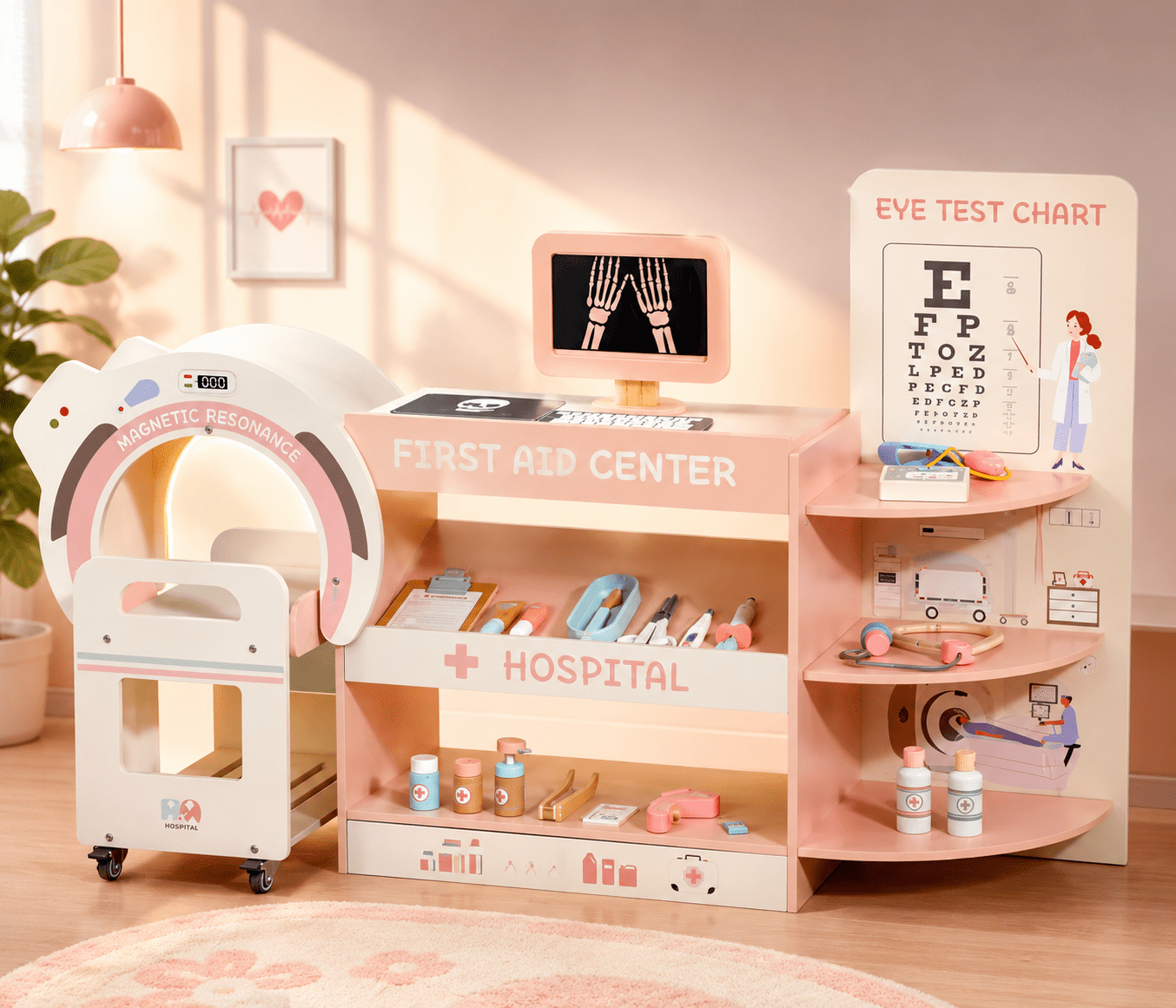 Premium Wooden Medical Pretend Play Set – Kids Clinic, Hospital & Emergency Center Toy - MyLittleTales