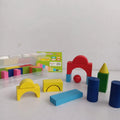 SHAPES PUZZLE Building Blocks Box, DIY wooden block toys with a good storage box. - MyLittleTales
