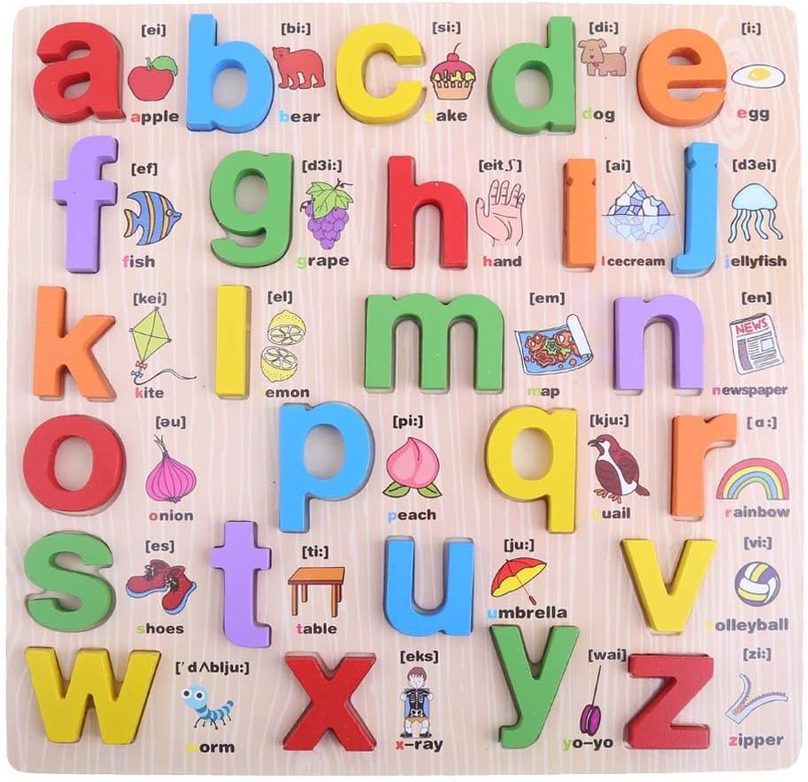 Small abcde Board – 3D Small Alphabet Board with picture print - MyLittleTales