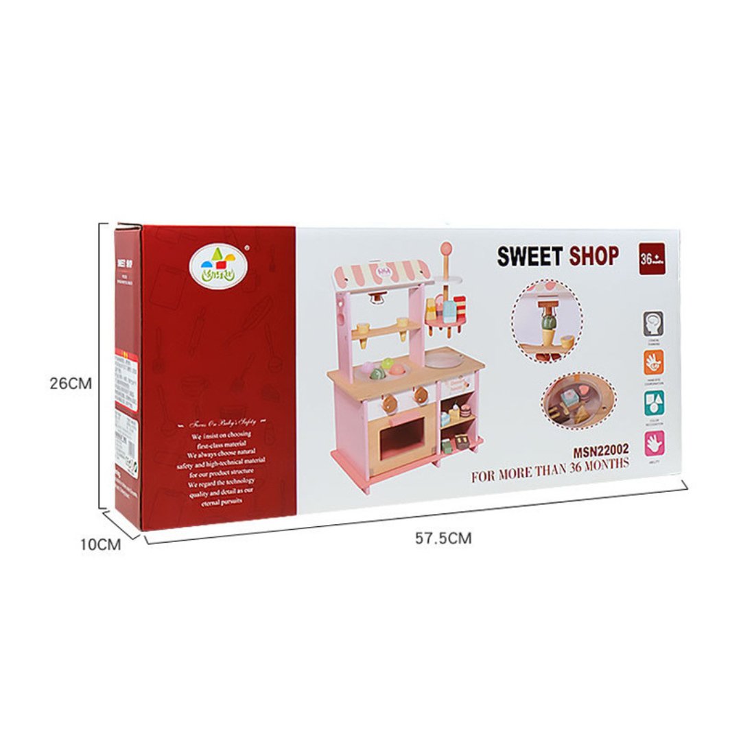 Sweet Shop Wooden dessert shop toys ice cream stall toys pretend kitchen play house - MyLittleTales