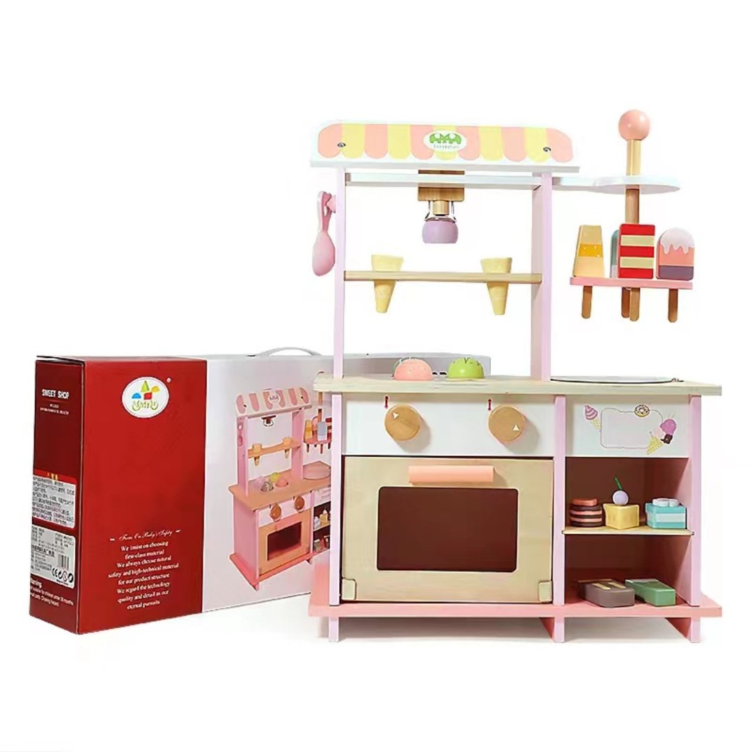 Sweet Shop Wooden dessert shop toys ice cream stall toys pretend kitchen play house - MyLittleTales