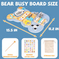 Wooden 10 - in - 1 Wooden Montessori Busy Board – Sensory Fun & Learning for Toddlers Keep Little Hands Busy! 10 - in - 1 Montessori Sensory Activity Board - MyLittleTales