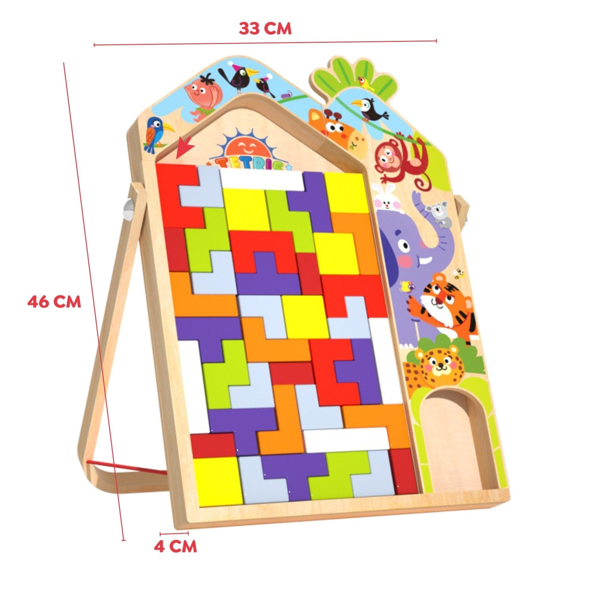 Wooden 3 in 1 Tetris - Parent Child Edition Multifunctional Building Blocks - MyLittleTales