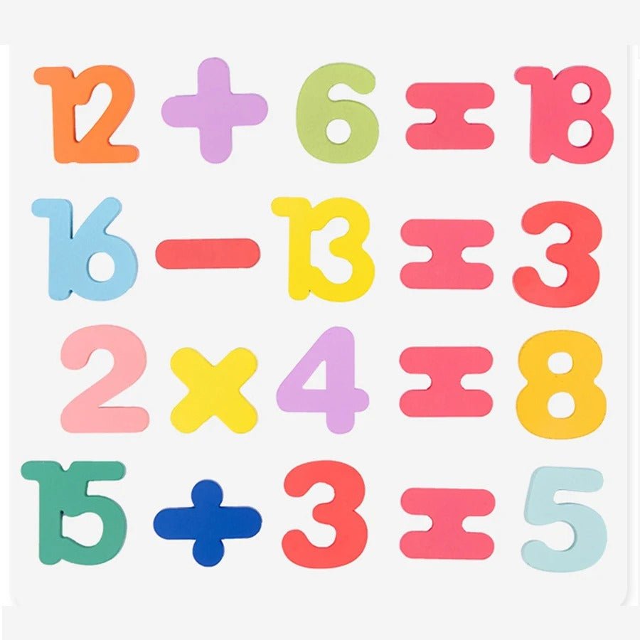 Wooden 3D Alphabets, Numbers, Shapes & Maths Board - 4 in 1 Combo - MyLittleTales