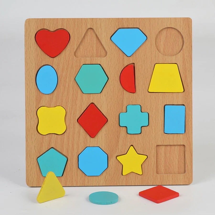 Wooden 3D Alphabets, Numbers, Shapes & Maths Board - 4 in 1 Combo - MyLittleTales