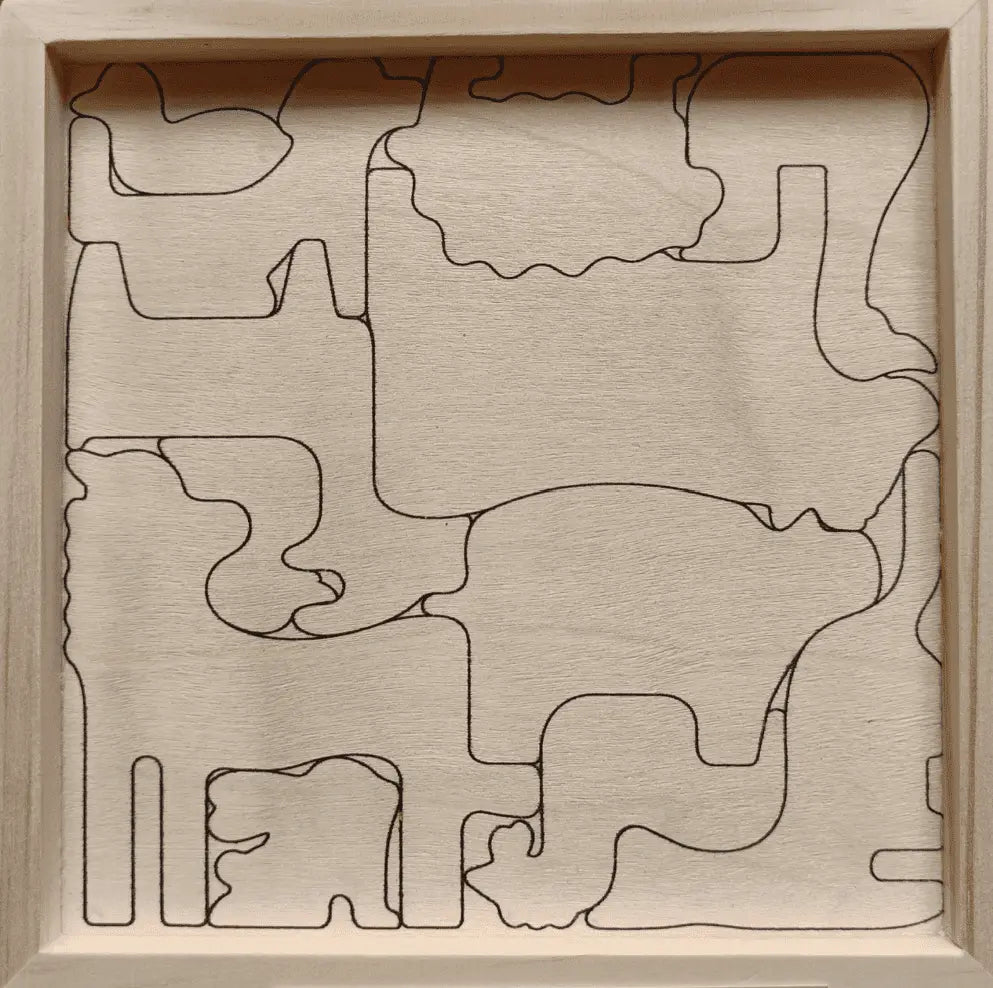 Wooden 3D Cognitive Puzzle Board, Pet Animal, Forest Animal, Dinosaur & Fruits Puzzle Sorting & Stacking Toys - MyLittleTales
