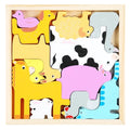 Wooden 3D Cognitive Puzzle Board, Pet Animal, Forest Animal, Dinosaur and Fruits & VegetablesPuzzle Sorting & Stacking Toys - MyLittleTales