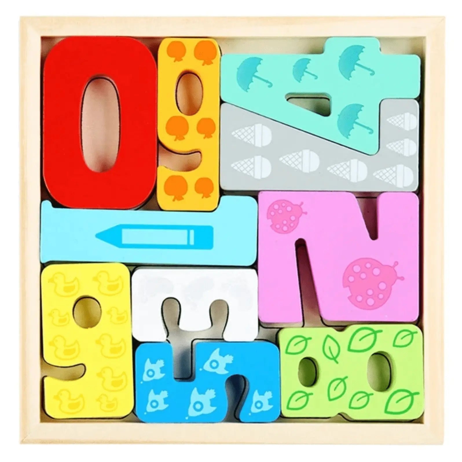 Wooden 3D Cognitive Puzzle Board, Pet Animal, Forest Animal, Dinosaur & Fruits Puzzle Sorting & Stacking Toys - MyLittleTales