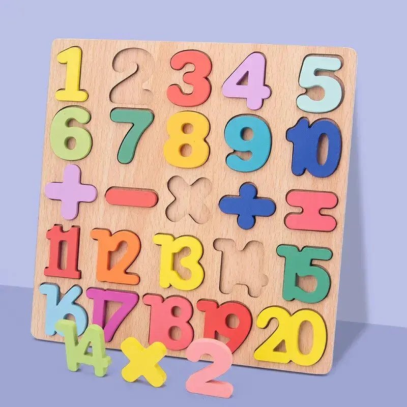 Wooden 3D Number Math Board - MyLittleTales