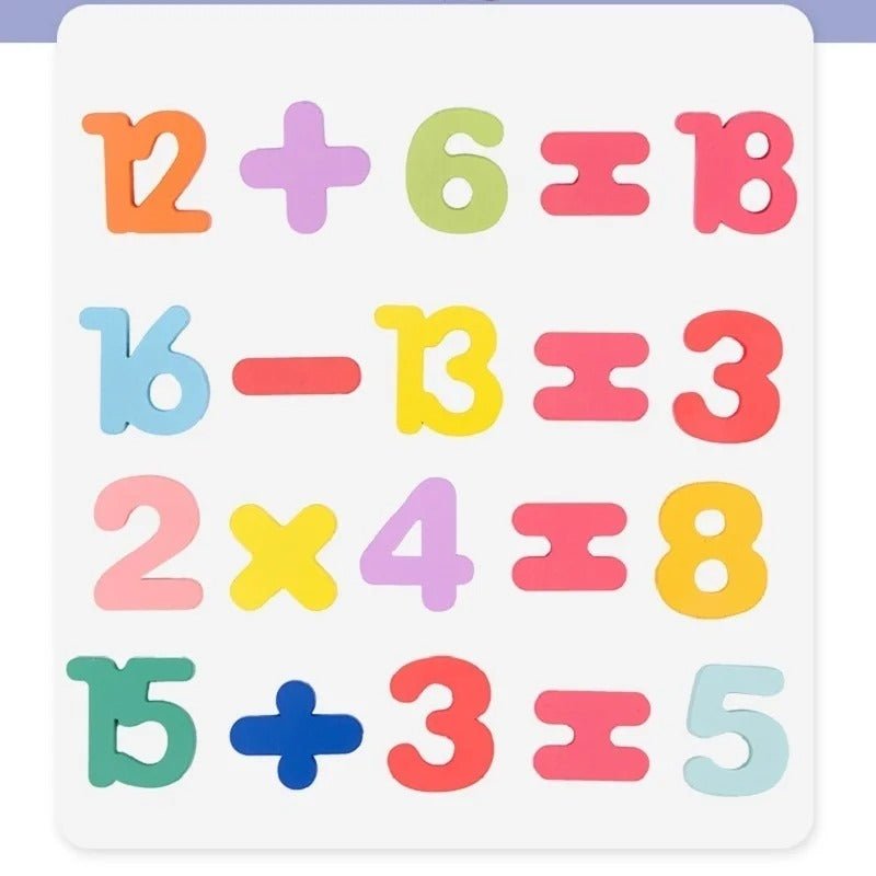 Wooden 3D Number Math Board - MyLittleTales