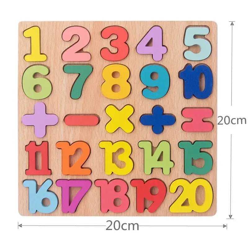 Wooden 3D Number Math Board - MyLittleTales