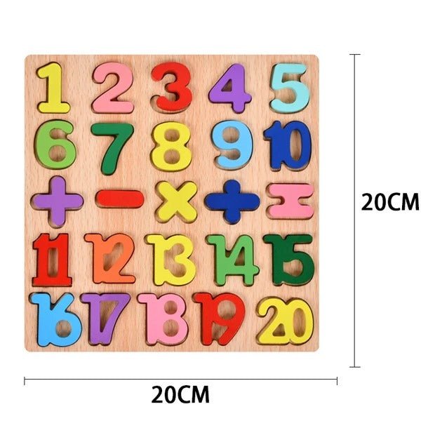 Wooden 3D Number Math Board - MyLittleTales