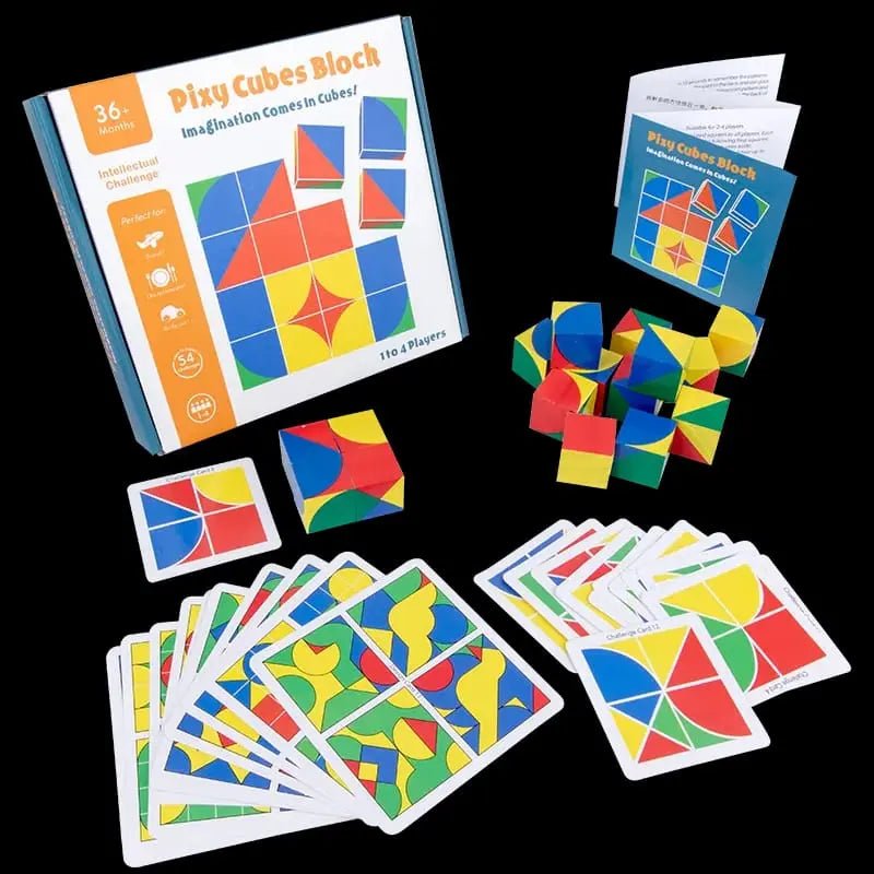 Wooden 3D Puzzle Pixy Cubes Block Game - MyLittleTales