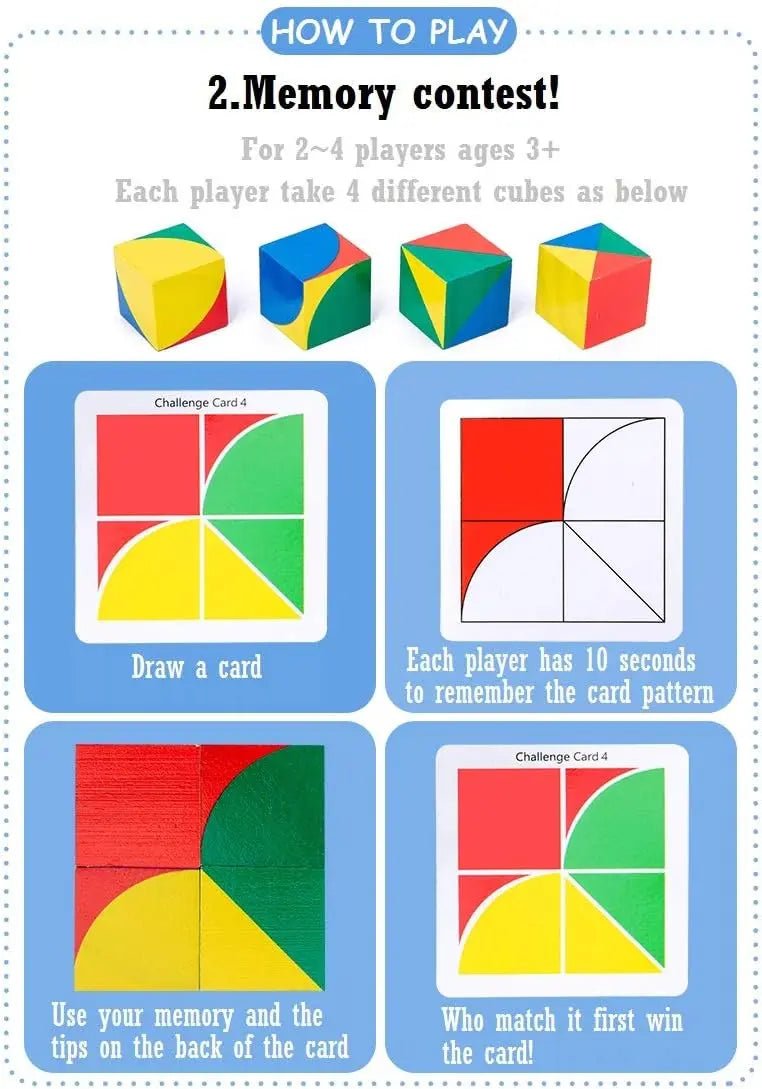 Wooden 3D Puzzle Pixy Cubes Block Game - MyLittleTales