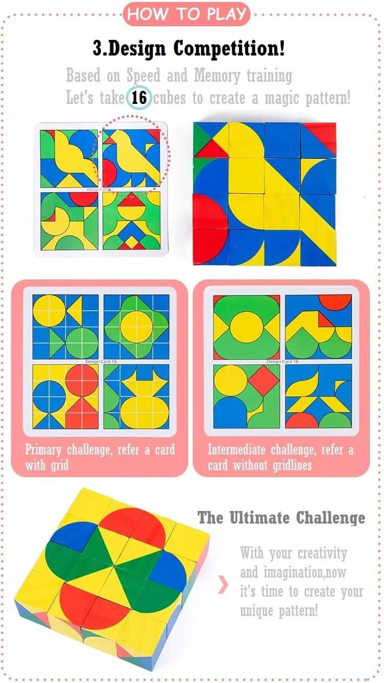 Wooden 3D Puzzle Pixy Cubes Block Game - MyLittleTales