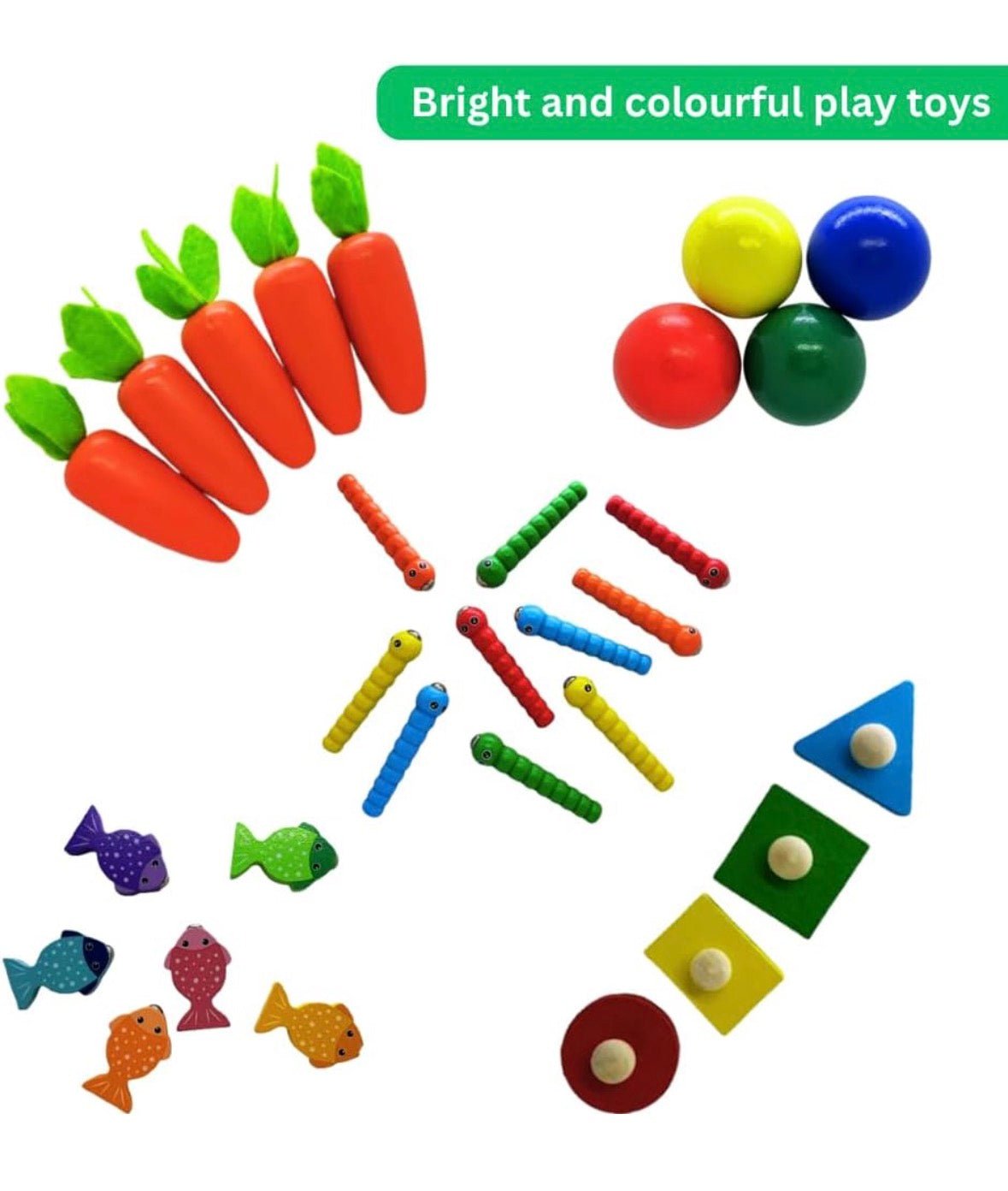 Wooden 5 in 1 Montessori play set - MyLittleTales