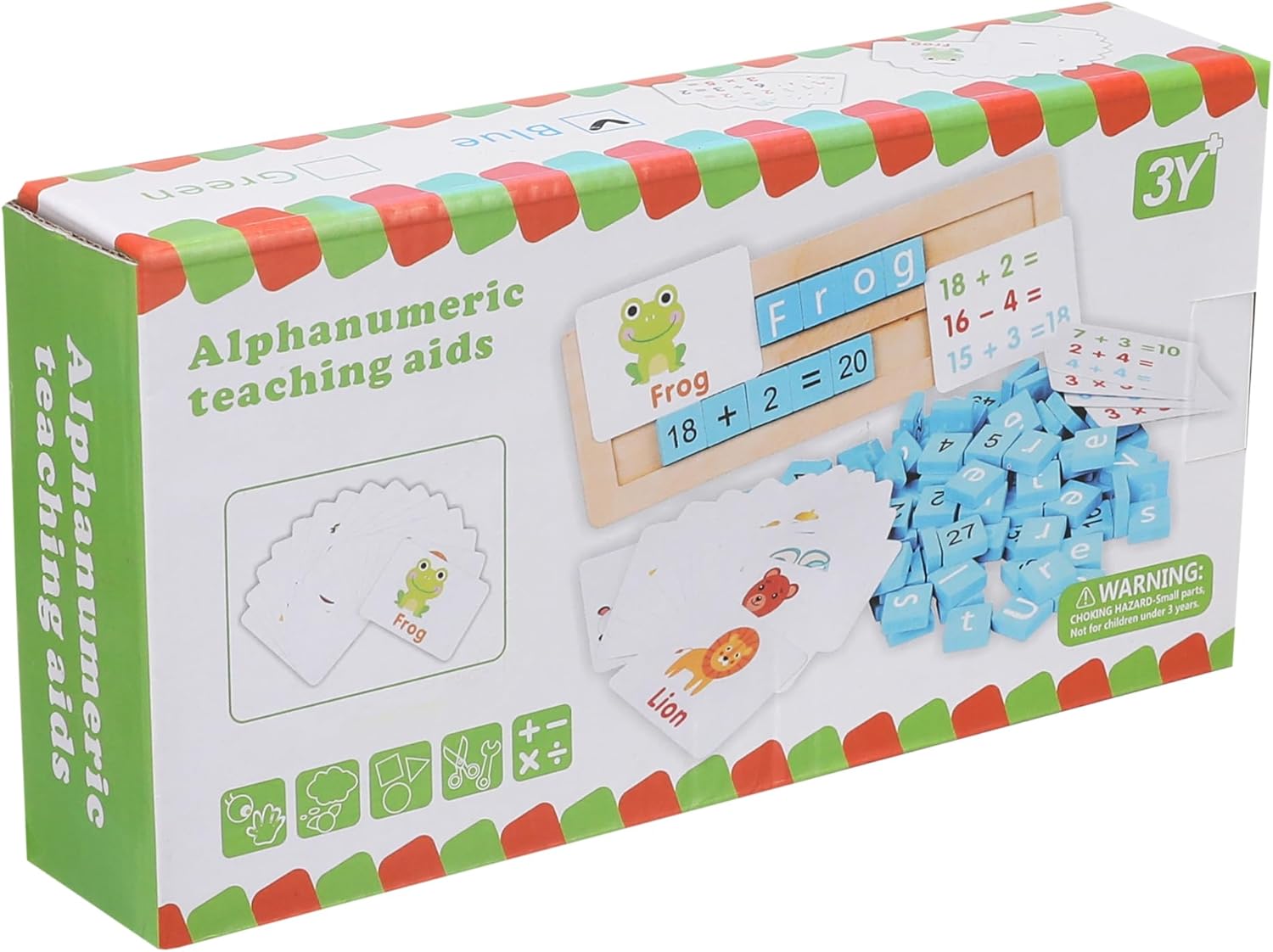Wooden Alphanumeric Teaching aids Flash card Math Addition Subtraction ...