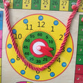 Wooden Analog clock All in One Multifunctional Learning Board, Calendar, Days, Months, Seasons with Pins - MyLittleTales