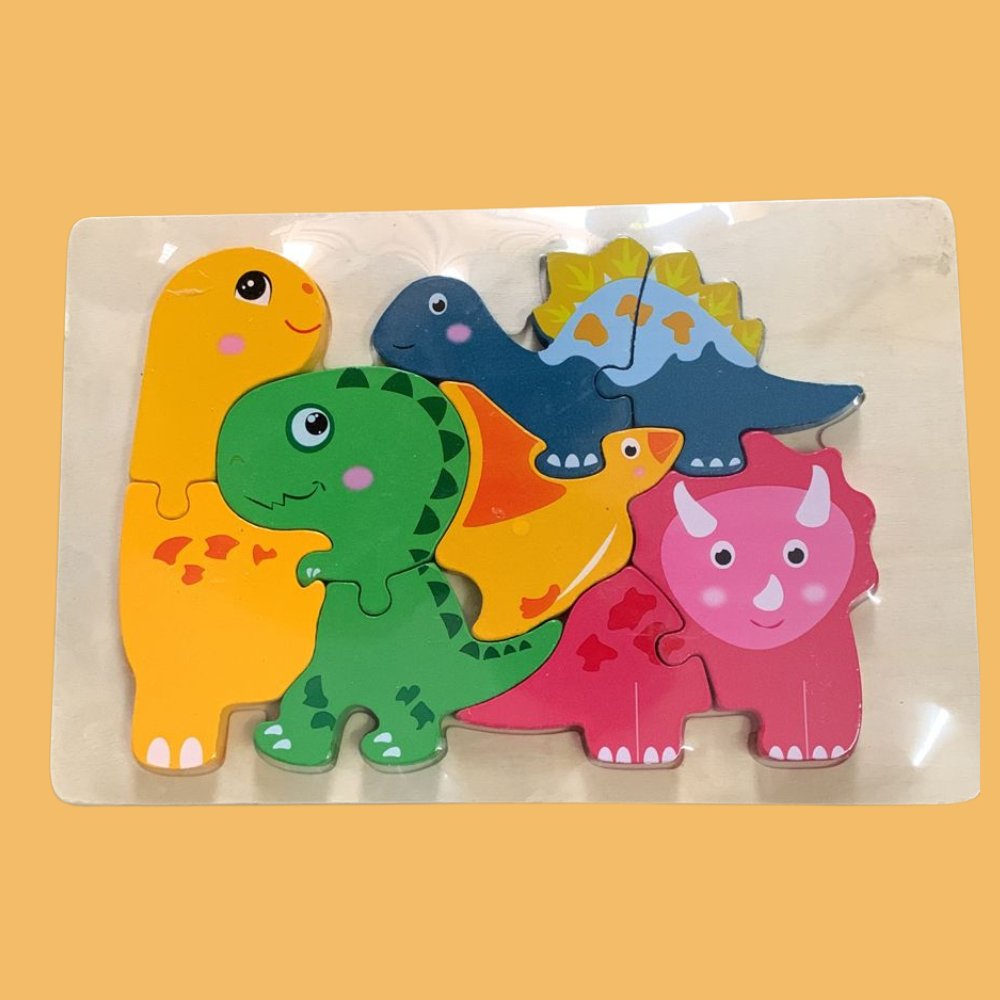 Wooden Animal Family Puzzle Board - MyLittleTales