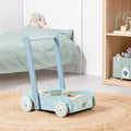 Wooden Baby Walker with Blocks - Push Along Wagon for Babies with Wood Bricks - MyLittleTales