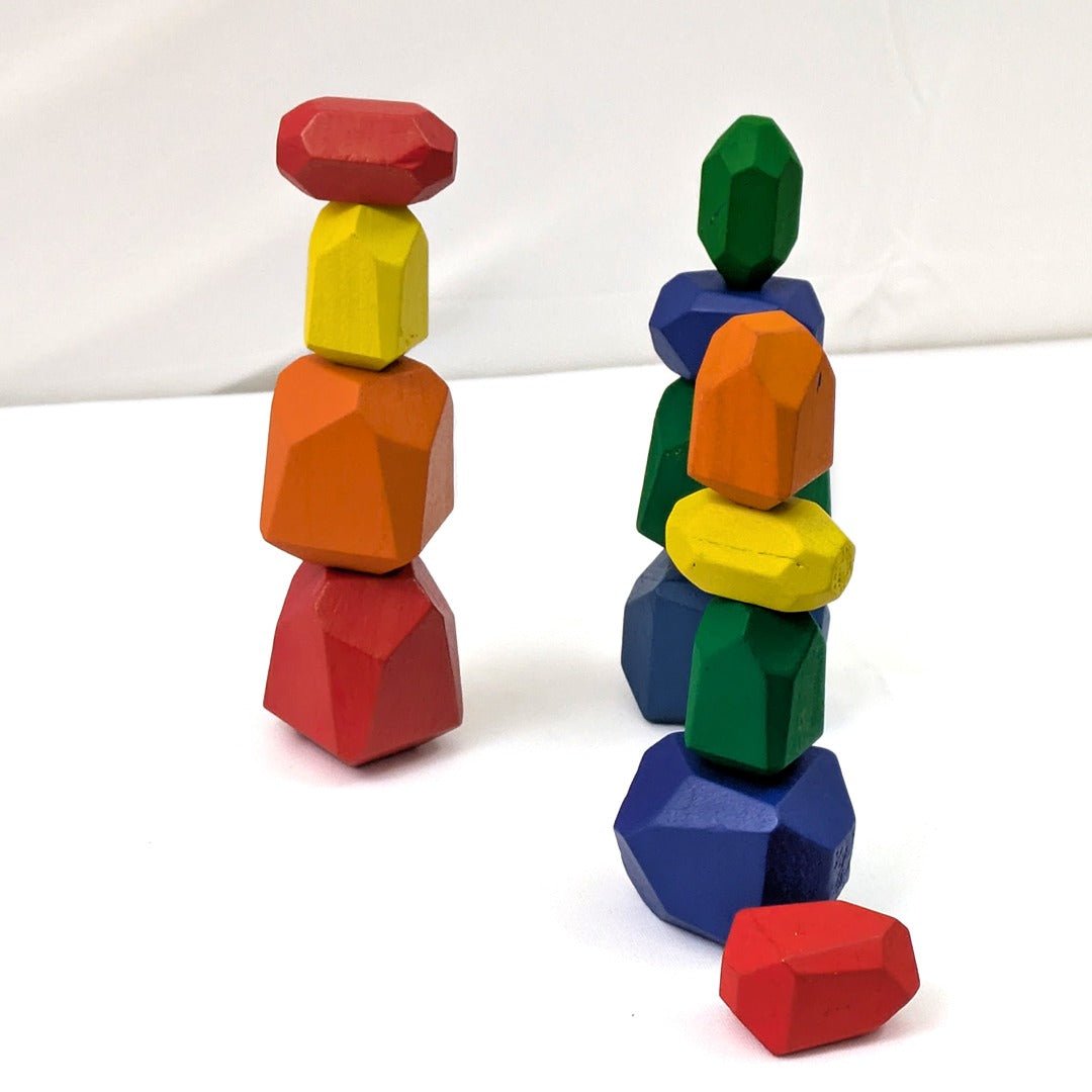 Wooden Balancing Stones for Kids - Stack Balance & Play - MyLittleTales