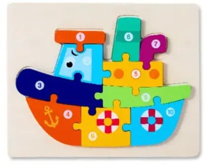 Wooden Board Animal Puzzle | Early Development Sensory Learning Educational Toys Wooden Puzzles - MyLittleTales