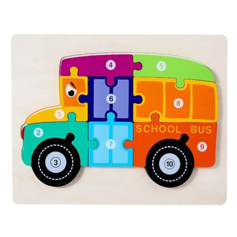 Wooden Board Animal Puzzle | Early Development Sensory Learning Educational Toys Wooden Puzzles - MyLittleTales