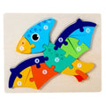 Wooden Board Animal Puzzle | Early Development Sensory Learning Educational Toys Wooden Puzzles - MyLittleTales