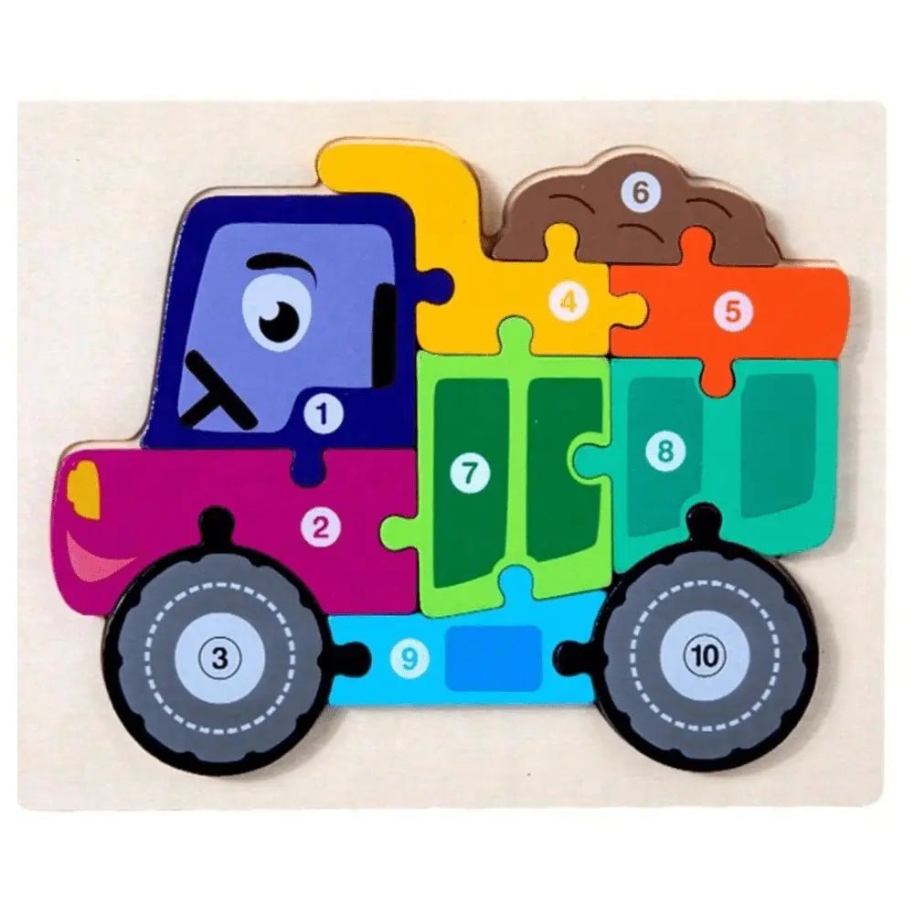 Wooden Board Animal Puzzle | Early Development Sensory Learning Educational Toys Wooden Puzzles - MyLittleTales