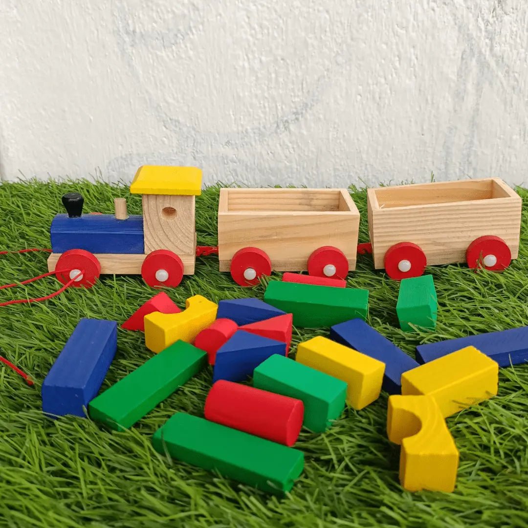 Wooden Building Blocks Train - MyLittleTales