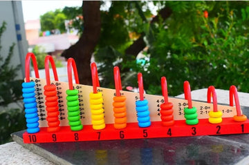 Wooden Calculations abacus frame For Sum & subtraction Learning - MyLittleTales