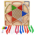 Wooden Checker Board & Ludo 2 in 1 Premium Wooden Classic Board Game for Adults and Kids Superb Family - MyLittleTales