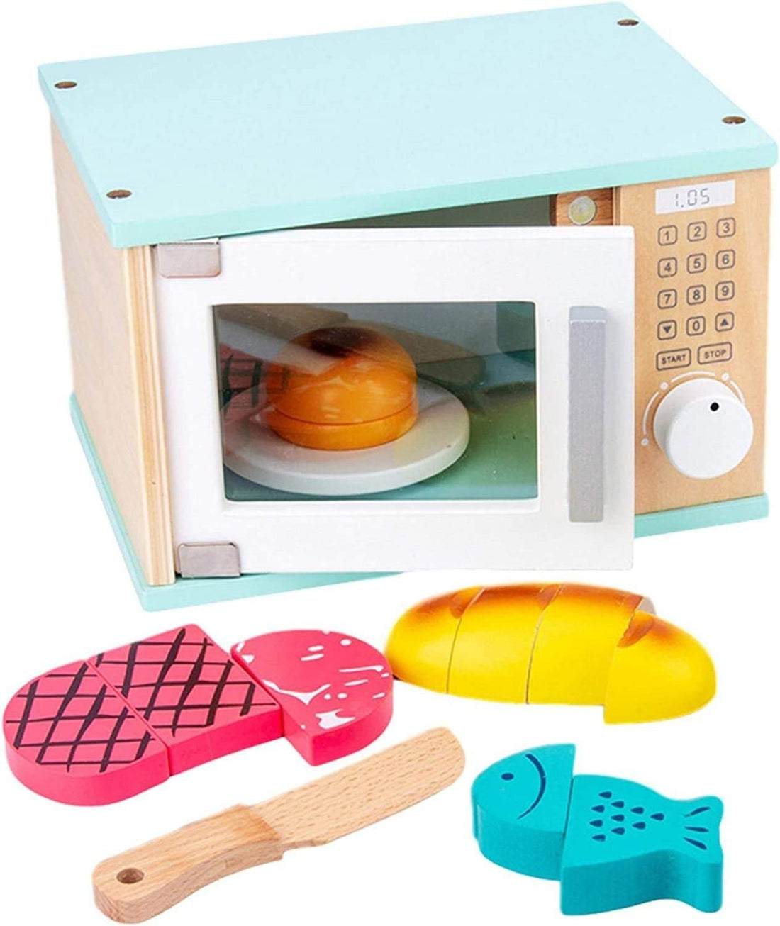 Wooden Children's Microwave Oven Toy - MyLittleTales