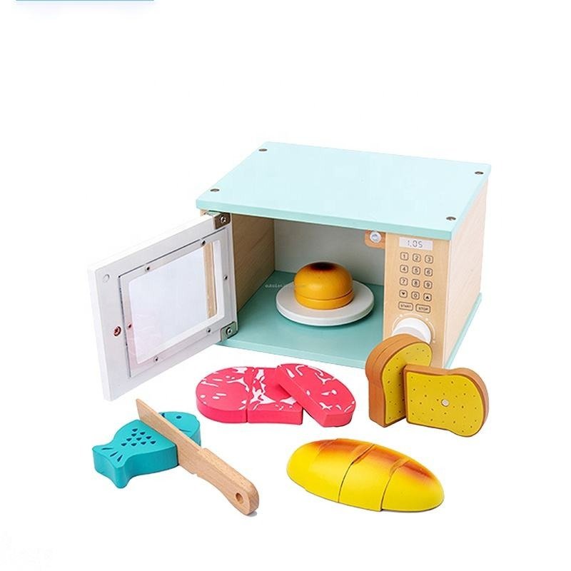 Wooden Children's Microwave Oven Toy - MyLittleTales