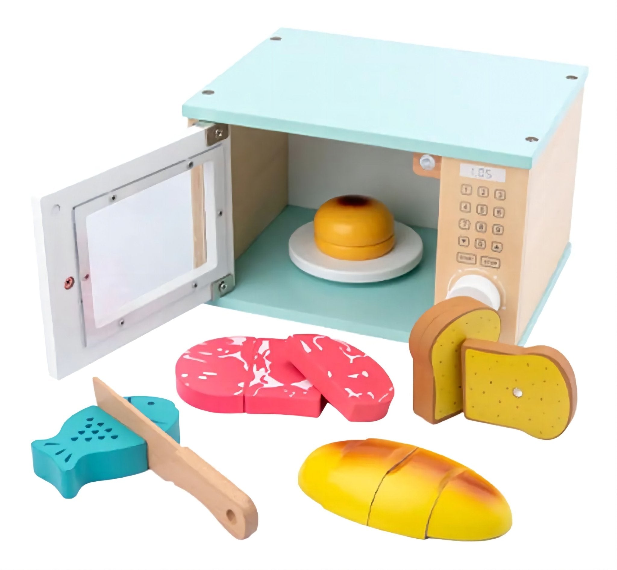 Wooden Children's Microwave Oven Toy - MyLittleTales