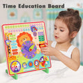 Wooden Clock Education Board Toys Multifunctional Learning Calendar Weather Season Time Teaching - MyLittleTales