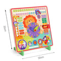 Wooden Clock Education Board Toys Multifunctional Learning Calendar Weather Season Time Teaching - MyLittleTales