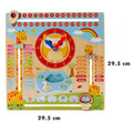 Wooden Clock Education Board Toys Multifunctional Learning Calendar Weather Season Time Teaching - MyLittleTales