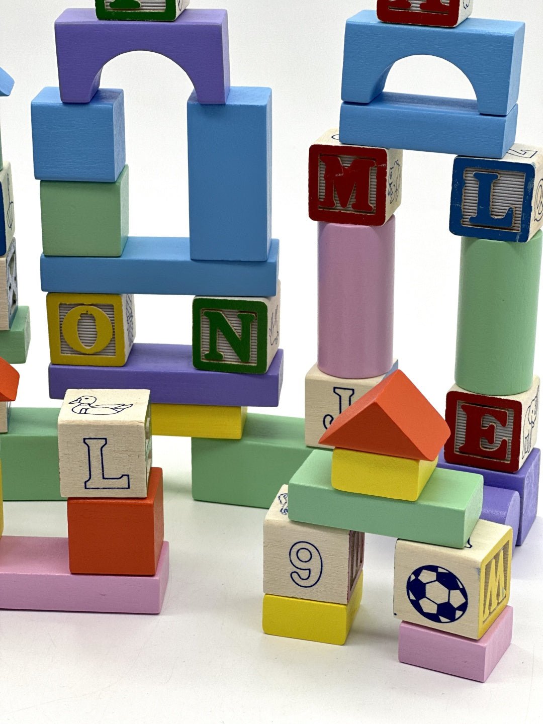 Wooden Cognitive Building Blocks - 60 pcs - MyLittleTales