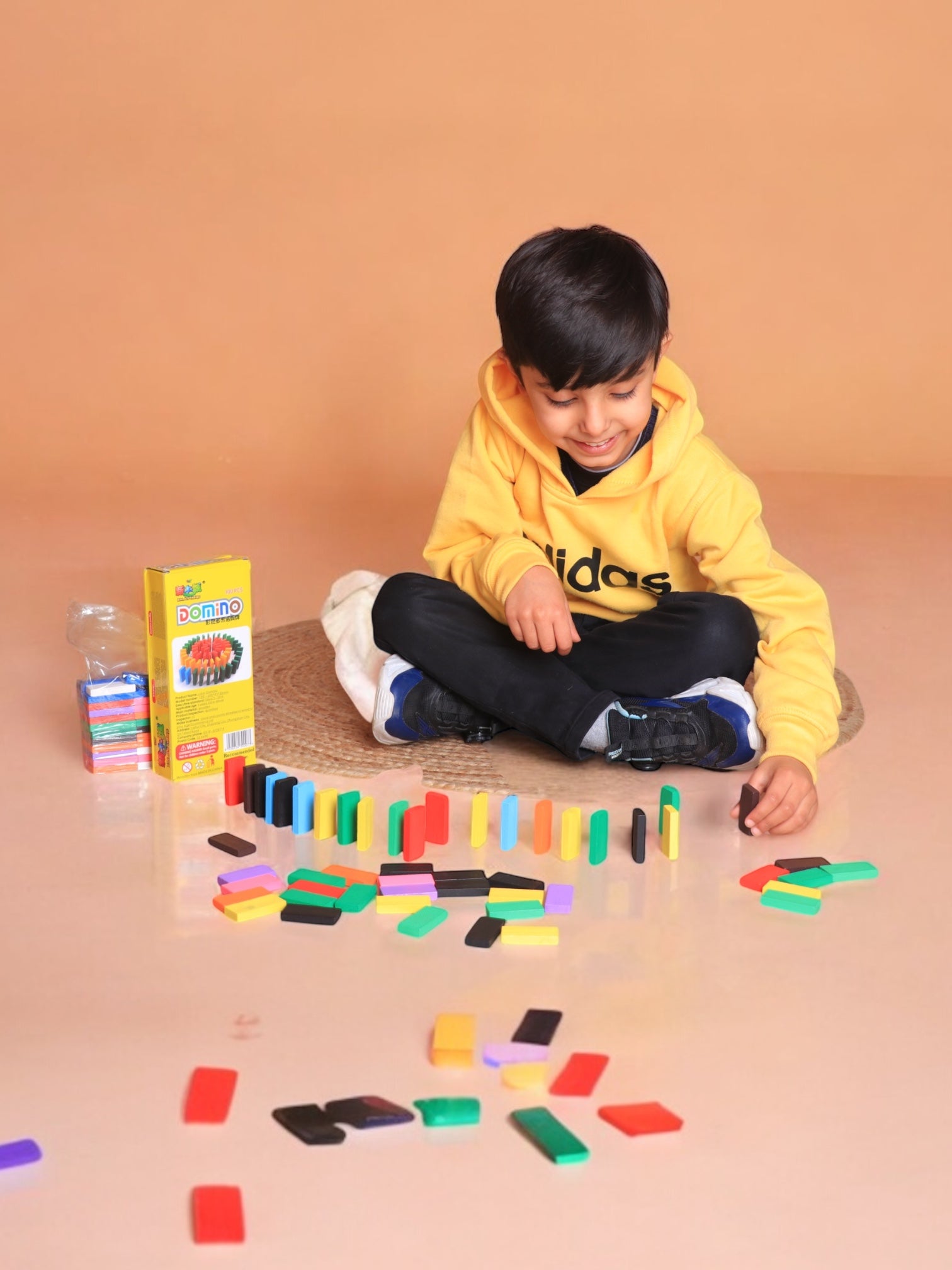 Wooden colorful Domino game with 100 pieces - MyLittleTales