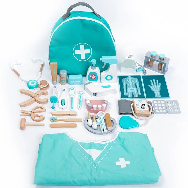 Wooden Deluxe Doctor Play Set - MyLittleTales