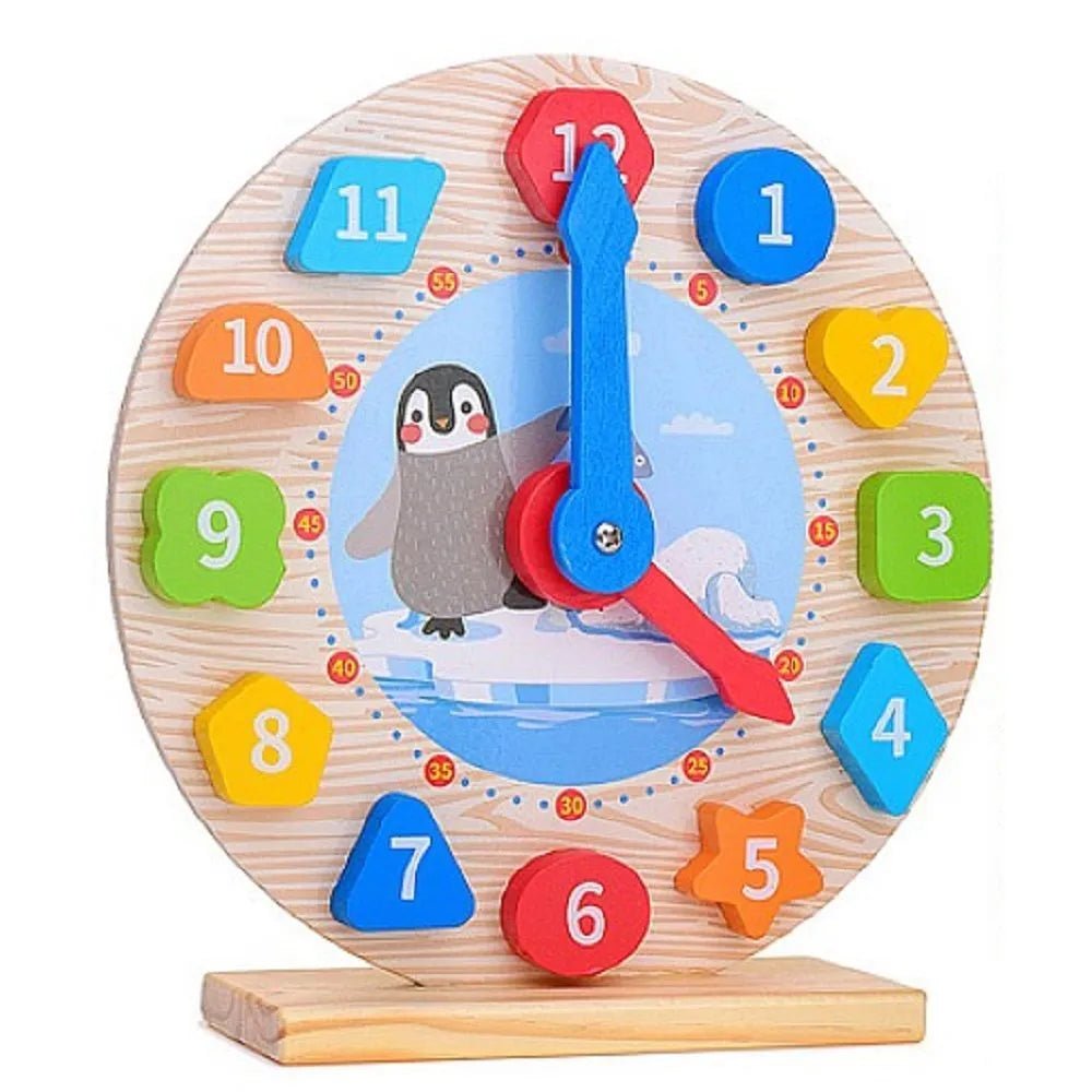 Wooden Digital Clock Learn Time and Clock - MyLittleTales