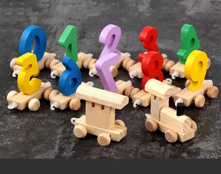 Wooden Digital Colorful Number Train - MyLittleTales