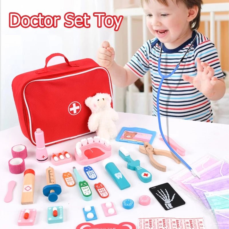 Wooden doctor kit with equipment - MyLittleTales