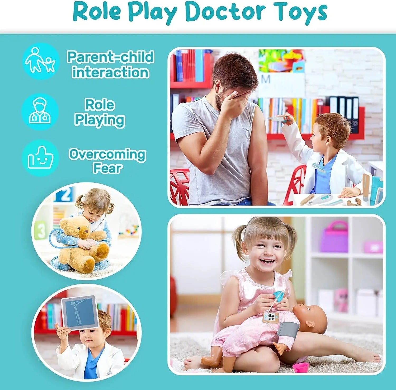 Wooden Doctor Toy Set Doctor on Call - MyLittleTales