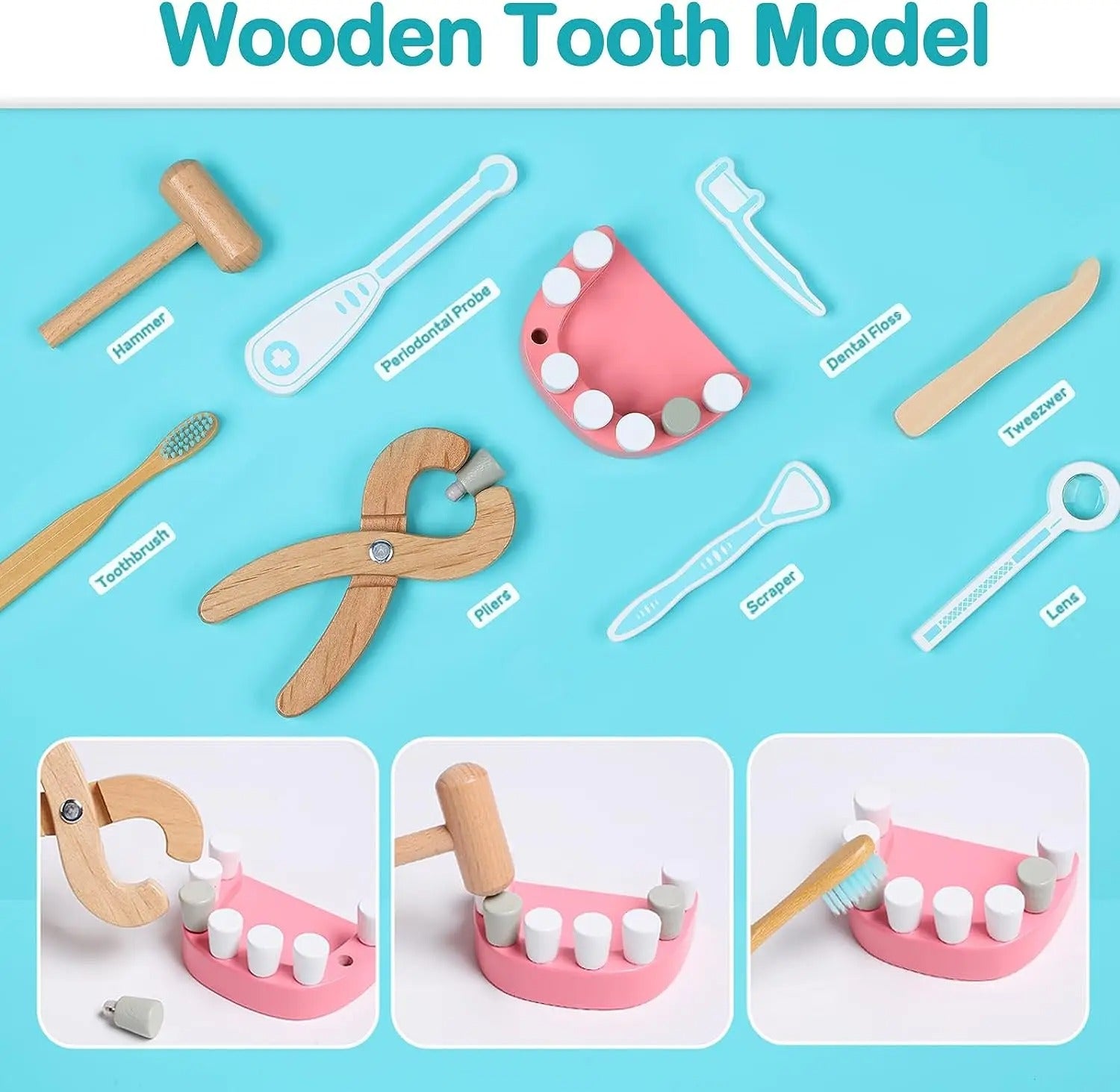 Wooden Doctor Toy Set Doctor on Call - MyLittleTales
