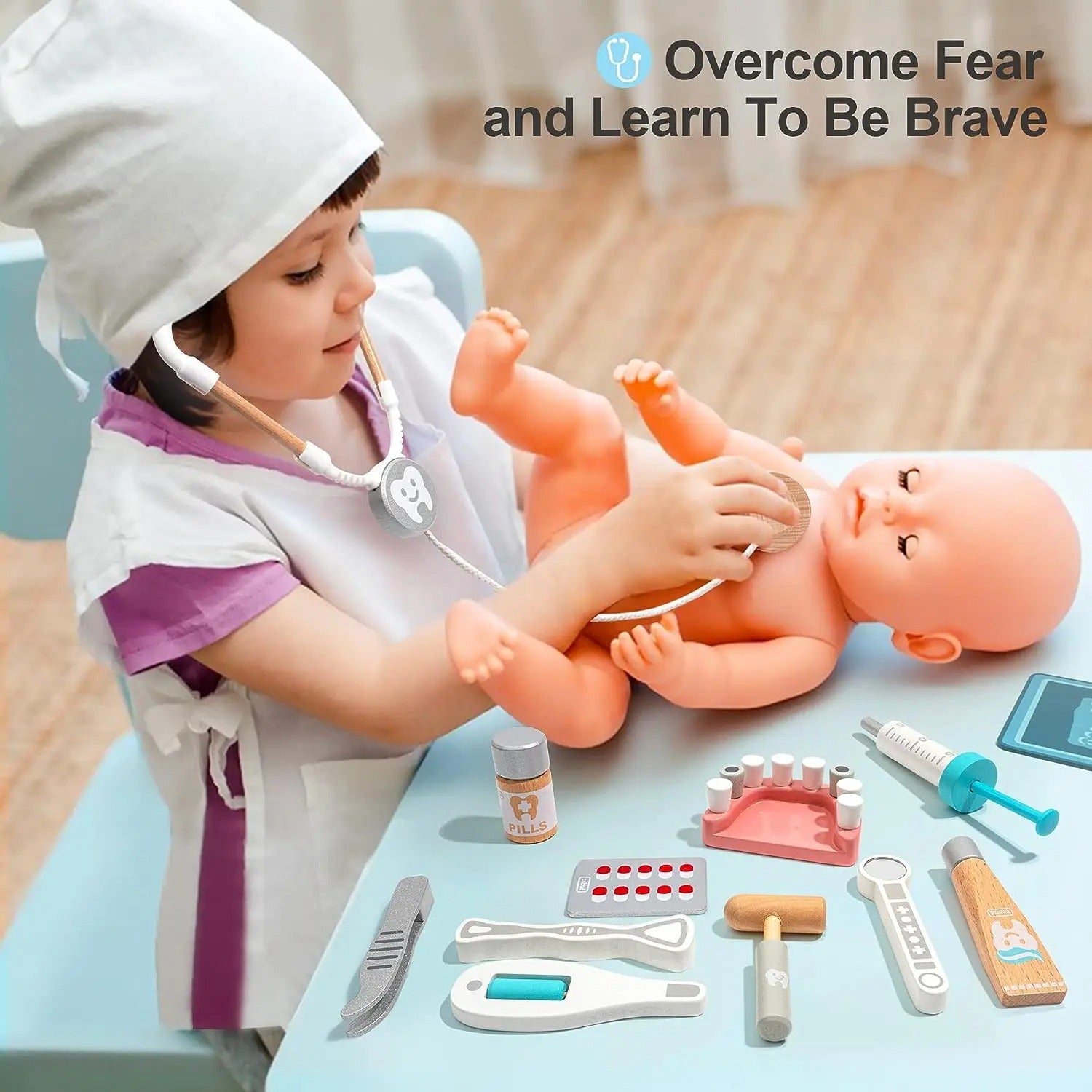 Wooden Doctor Toy Set Doctor on Call - MyLittleTales
